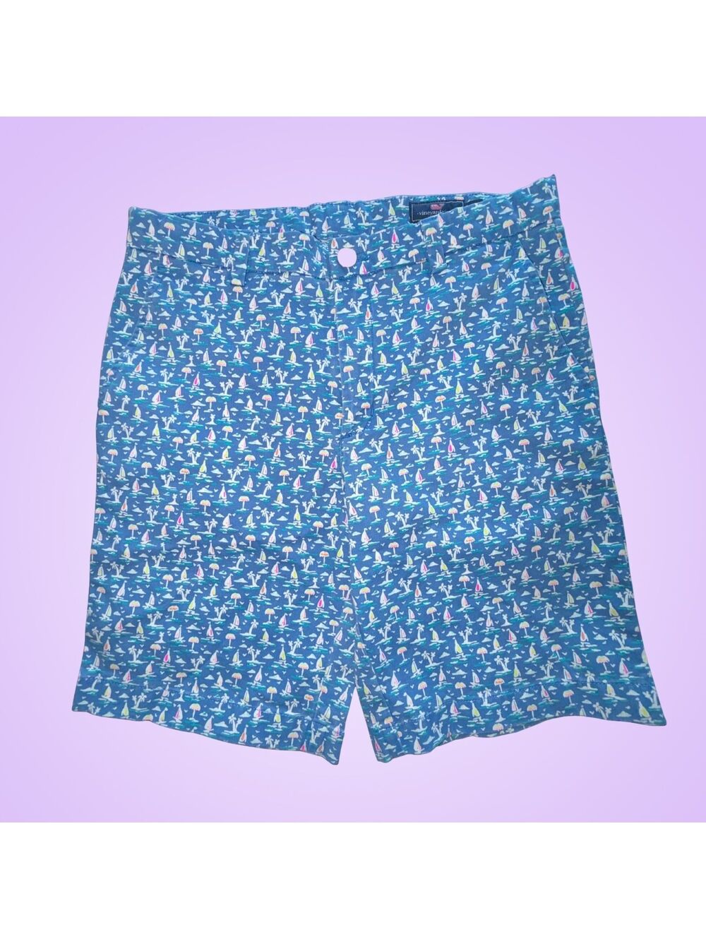 Vineyard Vines Tropical Sailboat Print Bermuda Shorts | Women’s Size 12